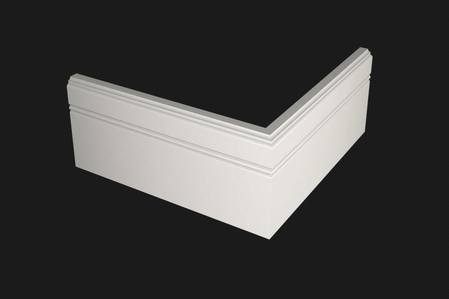 Плинтус МДФ под покраску Evrowood PN 120 2000×110×16