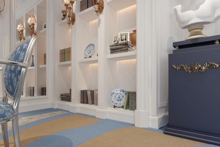 Плинтус МДФ под покраску Evrowood PN 120 2000×110×16 фото в интерьере