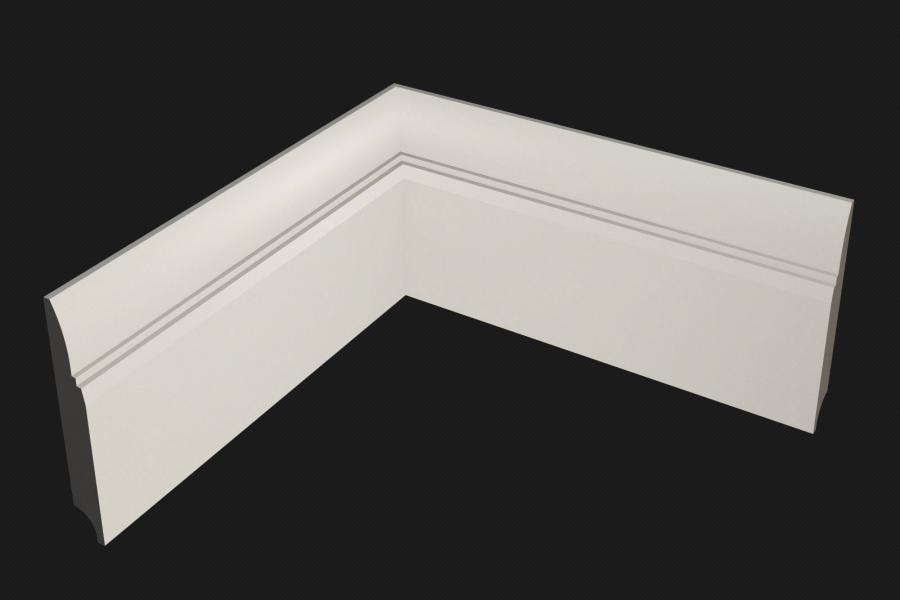 Плинтус МДФ под покраску Evrowood PN 130 2000×120×16