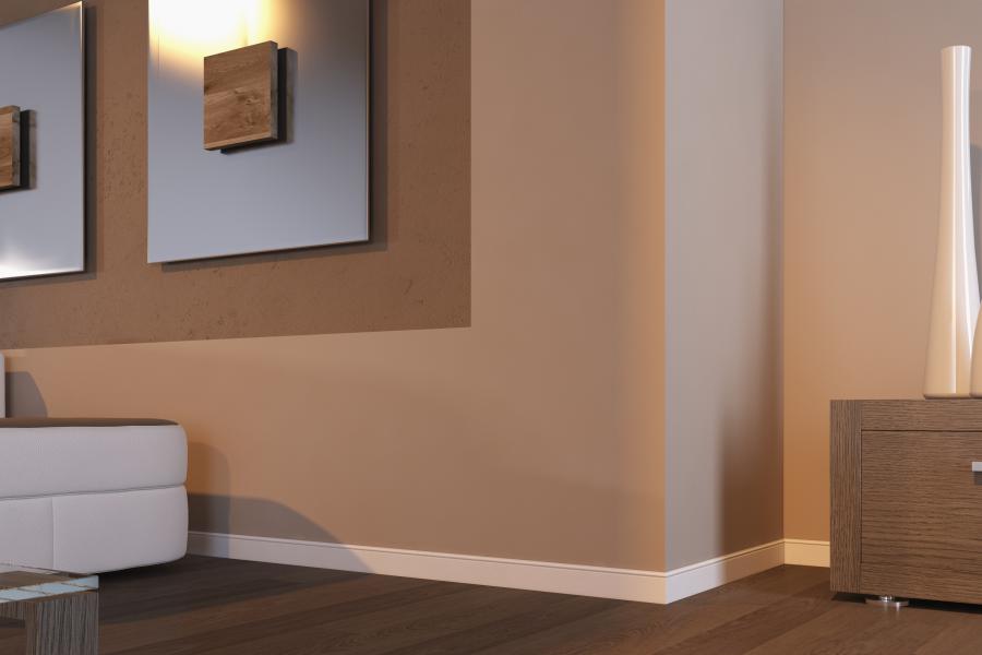 Плинтус МДФ под покраску Evrowood PN 180 2000×165×16 фото в интерьере