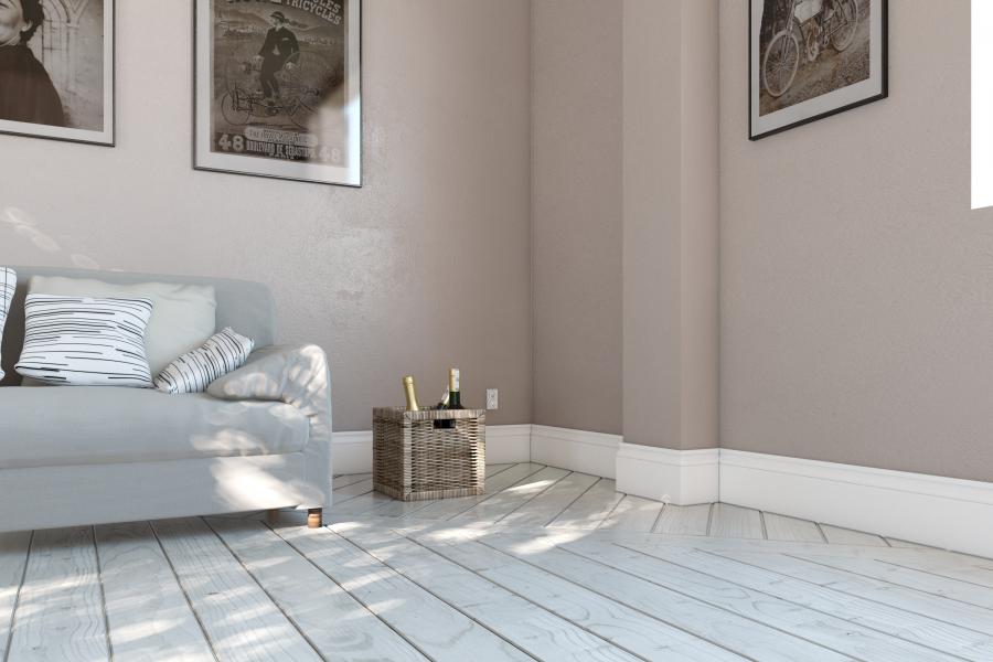 Плинтус МДФ под покраску Evrowood PN 190 2000×180×16 фото в интерьере