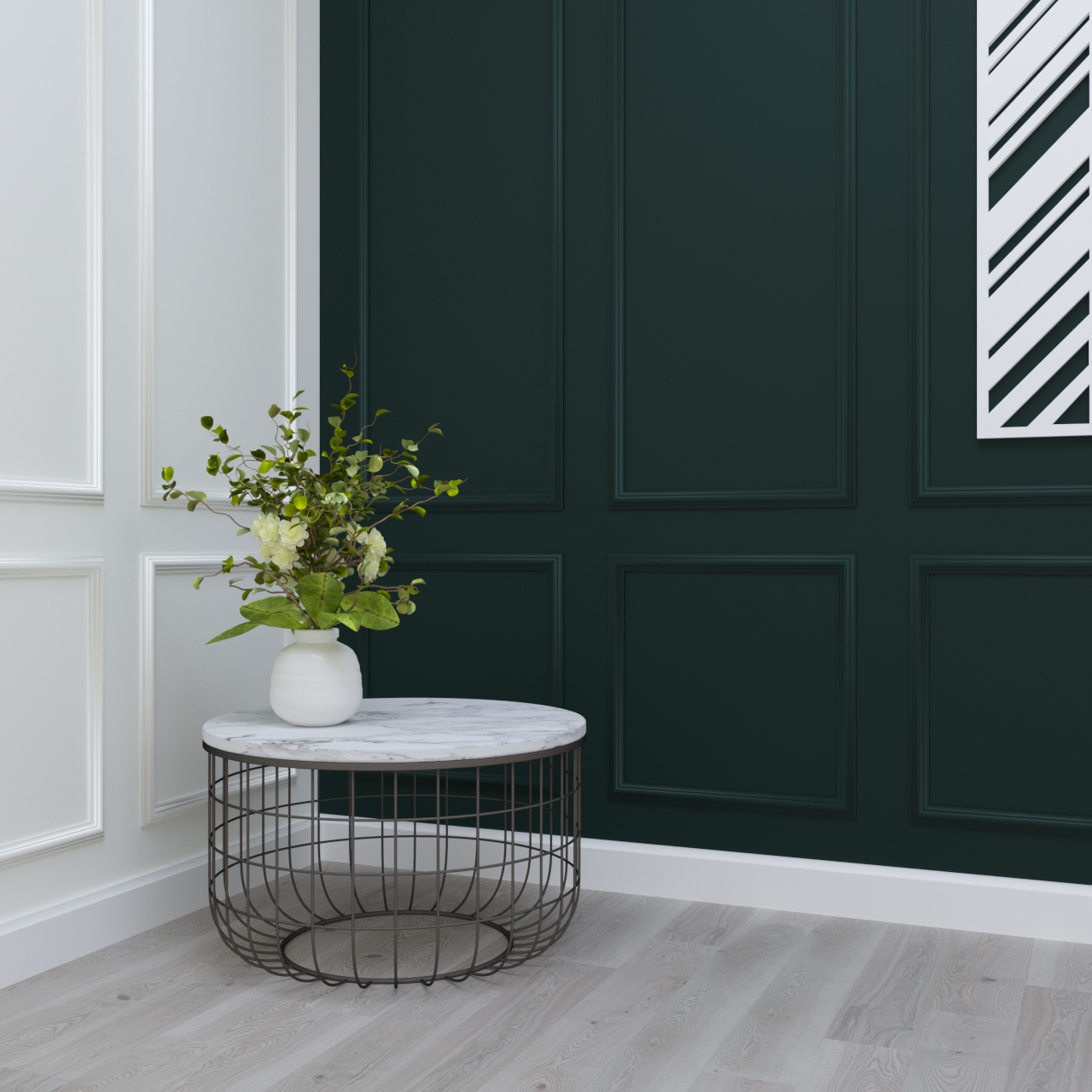 Молдинг МДФ под покраску Evrowood М 03 2000×42×16 фото в интерьере