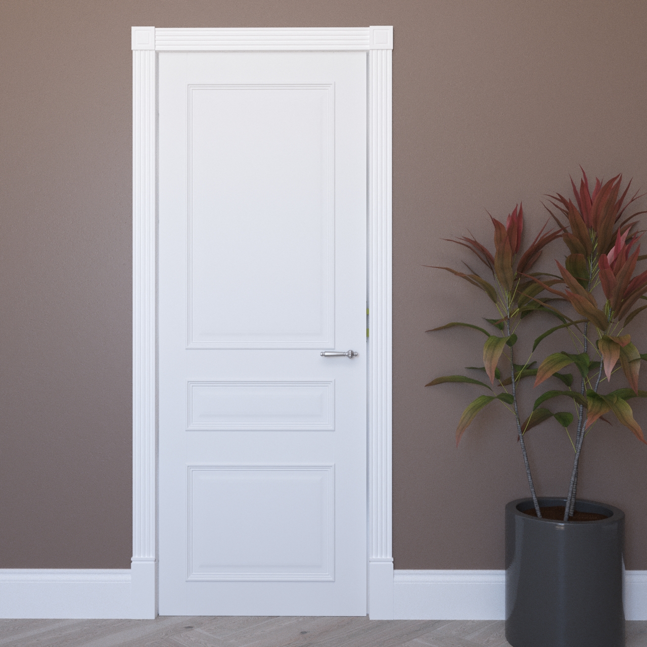 Молдинг МДФ под покраску Evrowood М 04 2000×80×12 фото в интерьере