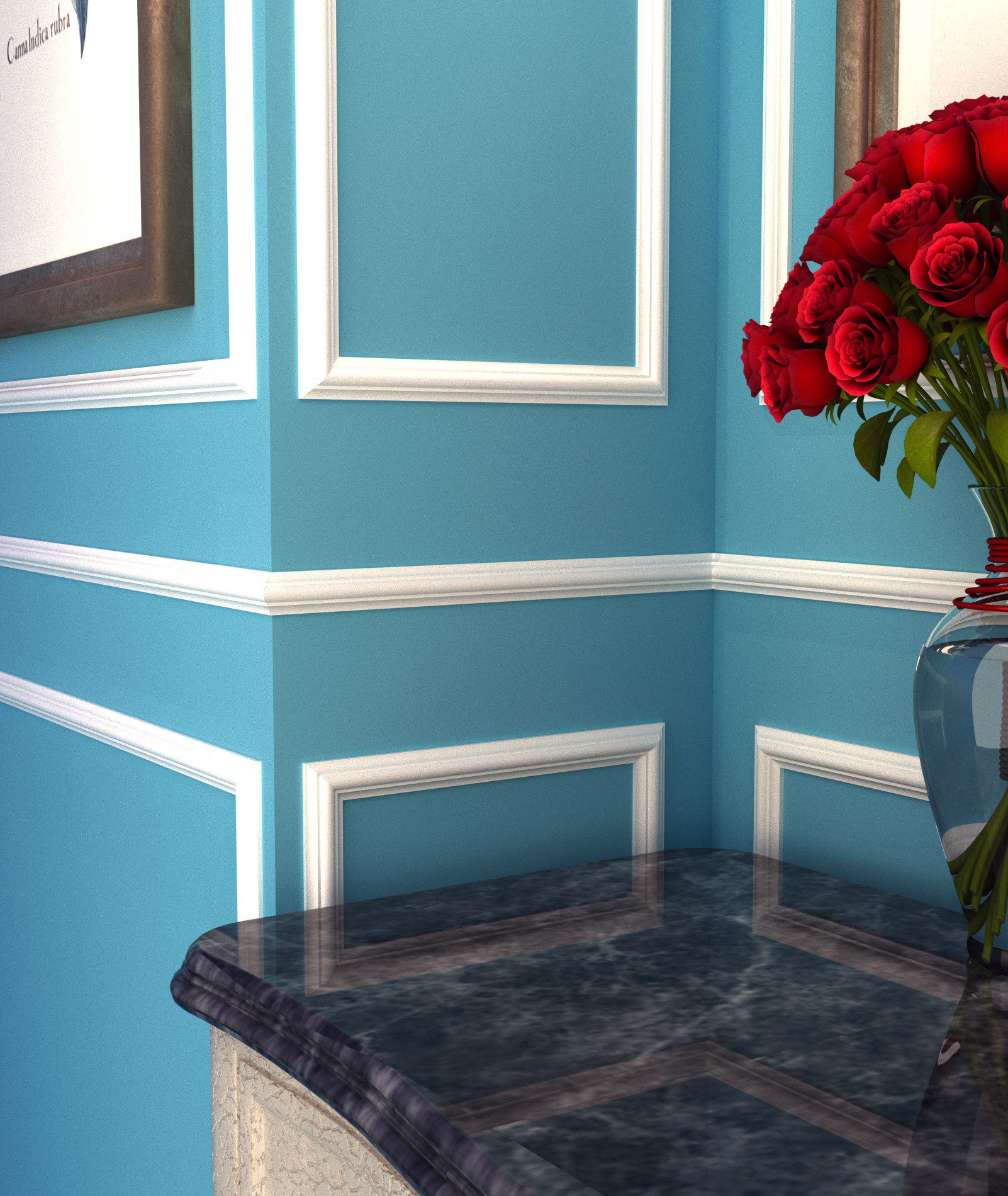 Молдинг МДФ под покраску Evrowood М 01 2000×25×12 фото в интерьере