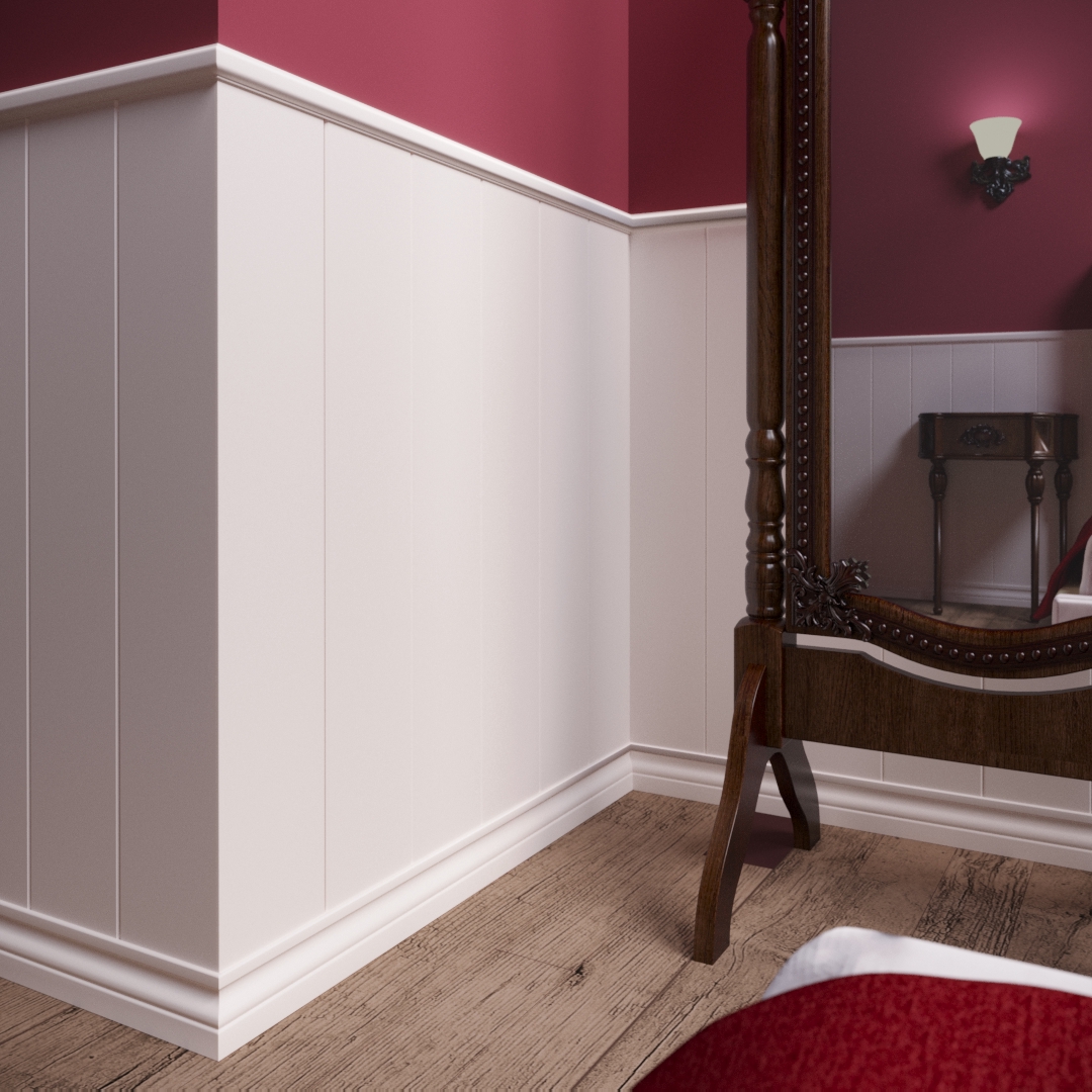 Плинтус МДФ под покраску Evrowood PN 020 2000×70×16 фото в интерьере