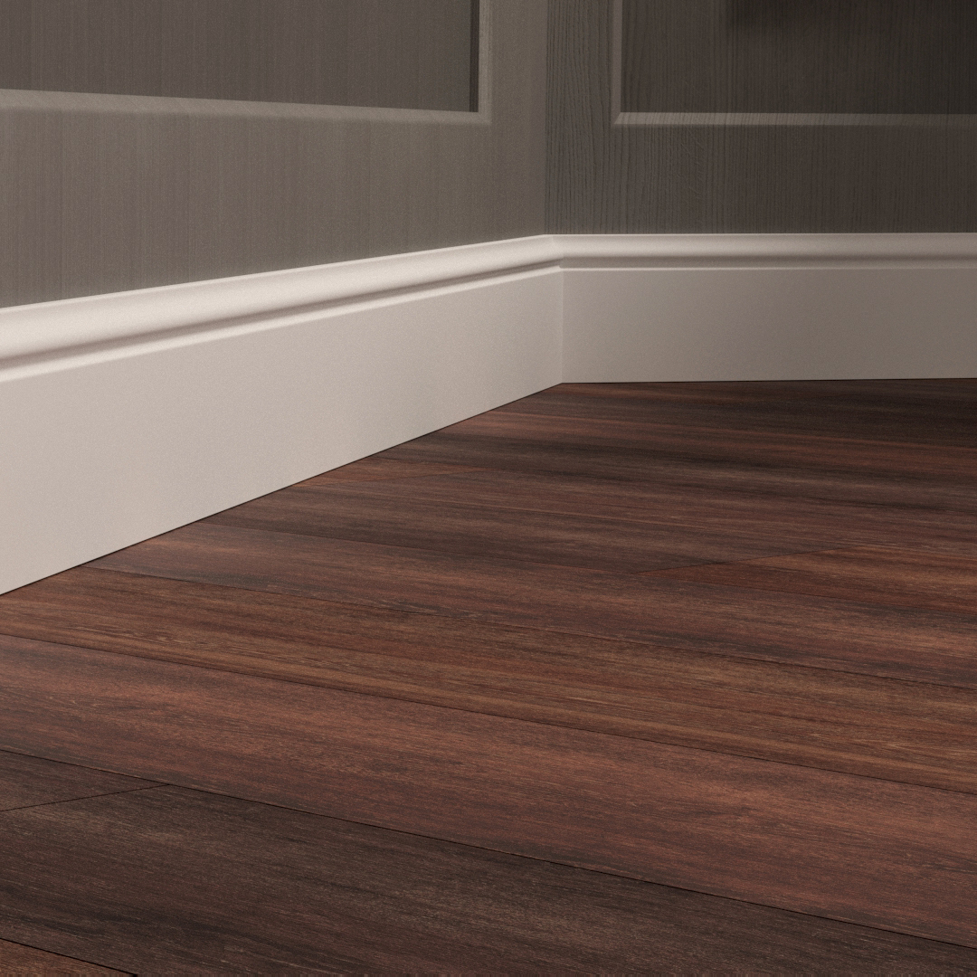 Плинтус МДФ под покраску Evrowood PN 040 2000×80×12 фото в интерьере