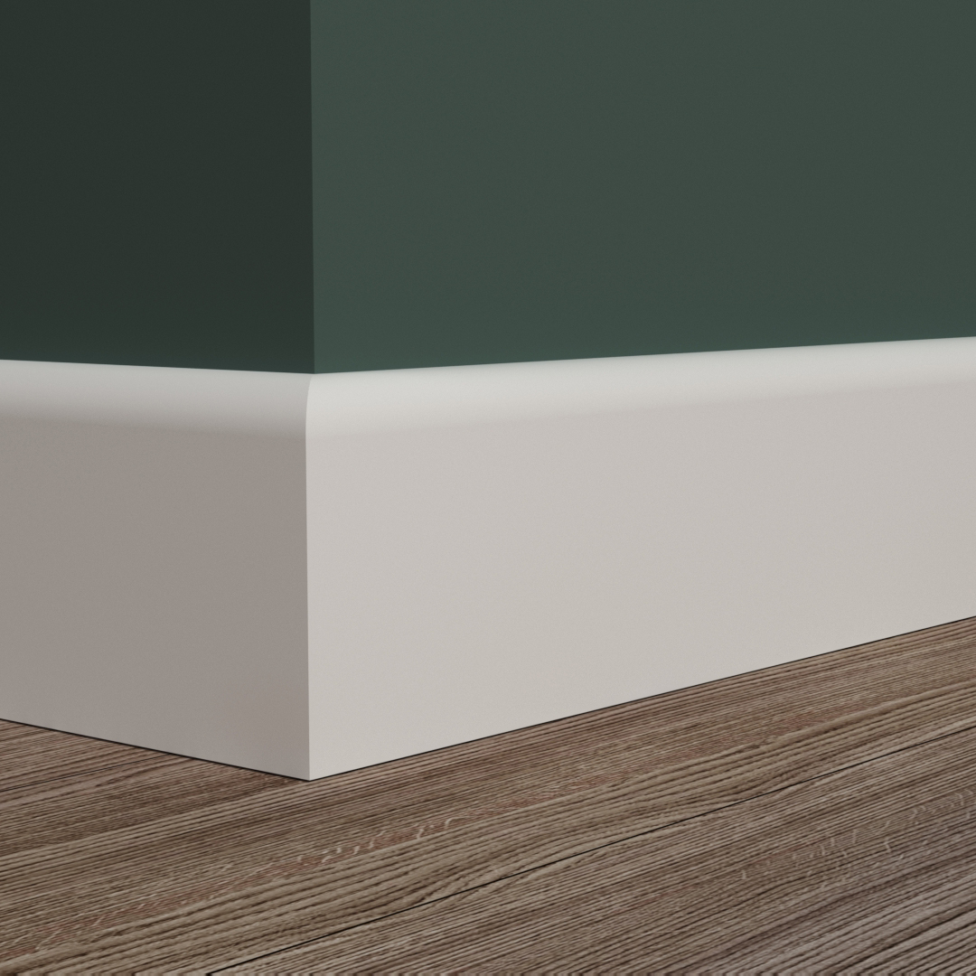 Плинтус МДФ под покраску Evrowood PN 050 2000×80×12 фото в интерьере