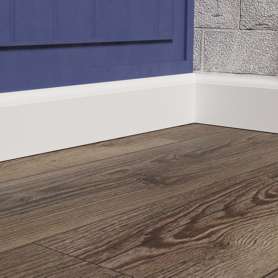 Плинтус МДФ под покраску Evrowood PN 060 2000×83×12 фото в интерьере