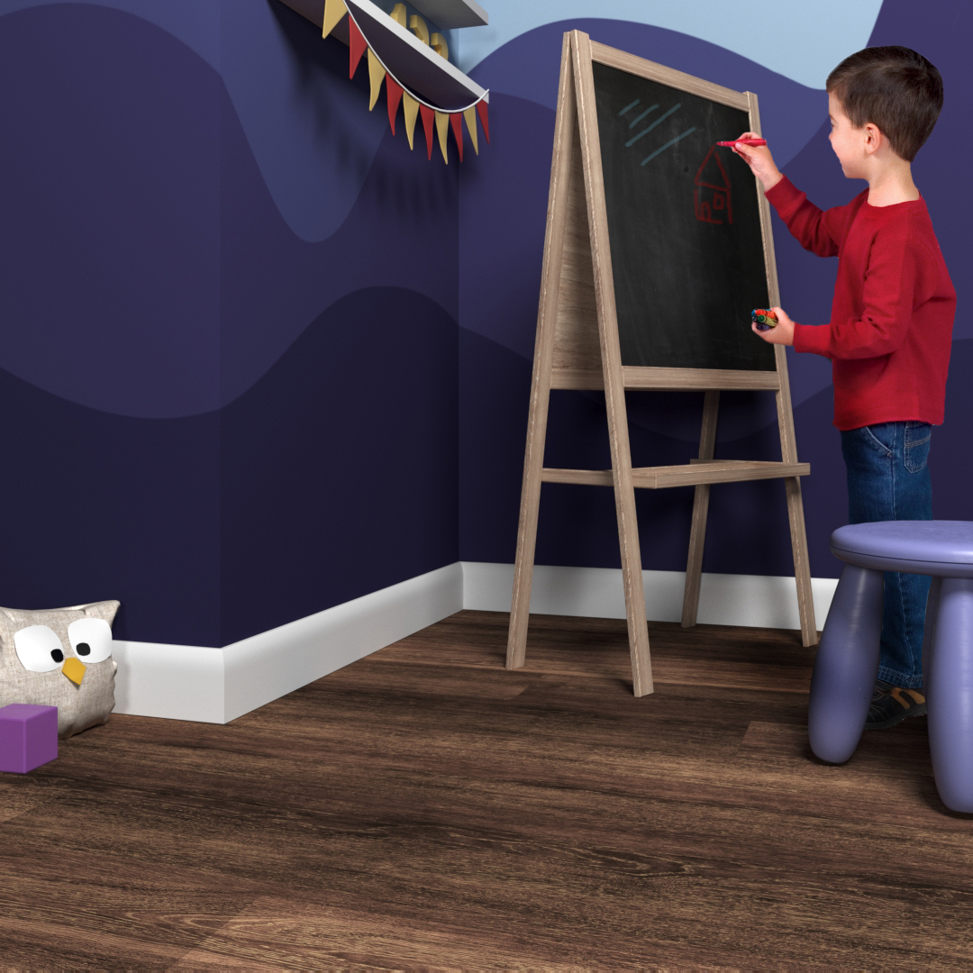 Плинтус МДФ под покраску Evrowood PN 080 2000×95×16 фото в интерьере