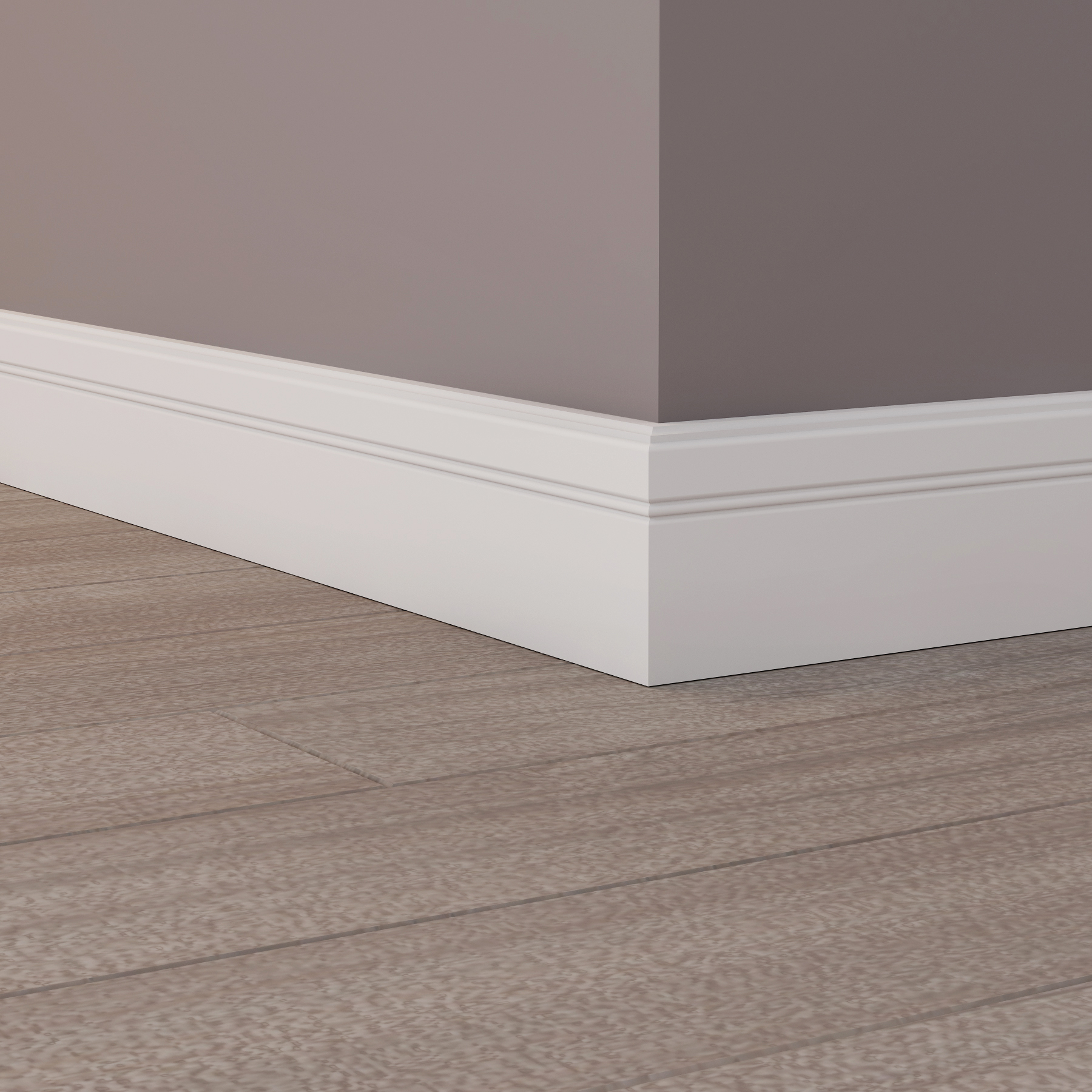 Плинтус МДФ под покраску Evrowood PN 120 2000×110×16 фото в интерьере