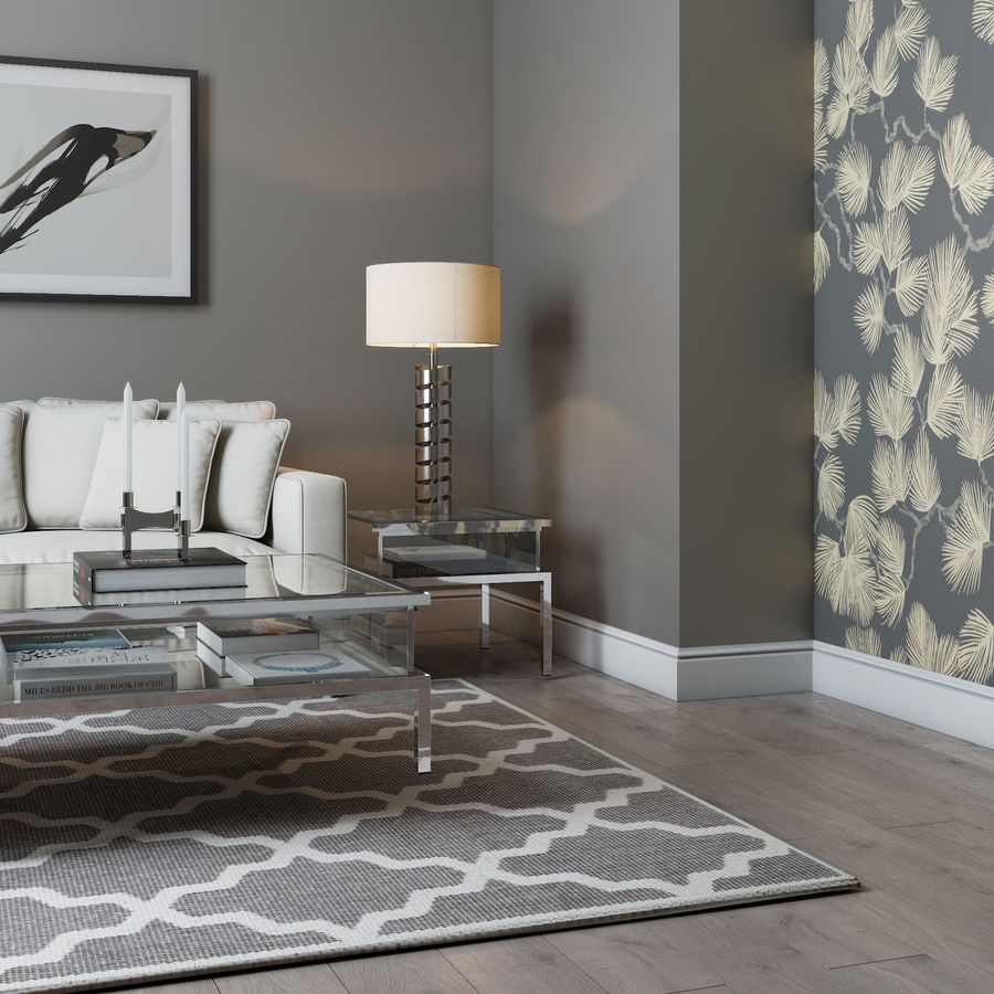 Плинтус МДФ под покраску Evrowood PN 170 2000×140×16 фото в интерьере