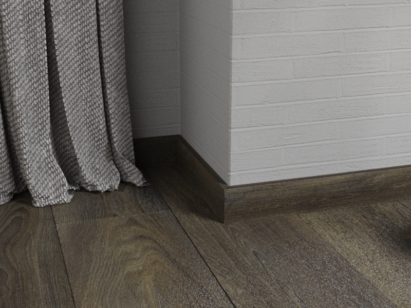 Плинтус МДФ виниловый FineFloor Rich Дуб Бергамо FF-1975/2075