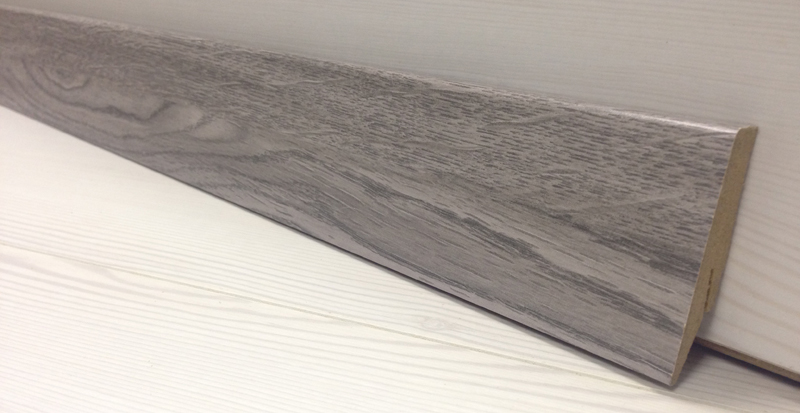 Плинтус МДФ ламинированный Greff Дуб Серый 1058 80x17