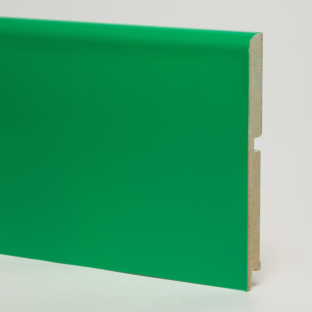 Плинтус МДФ крашеный Modern Decor зеленый глянцевый 2440×100×16