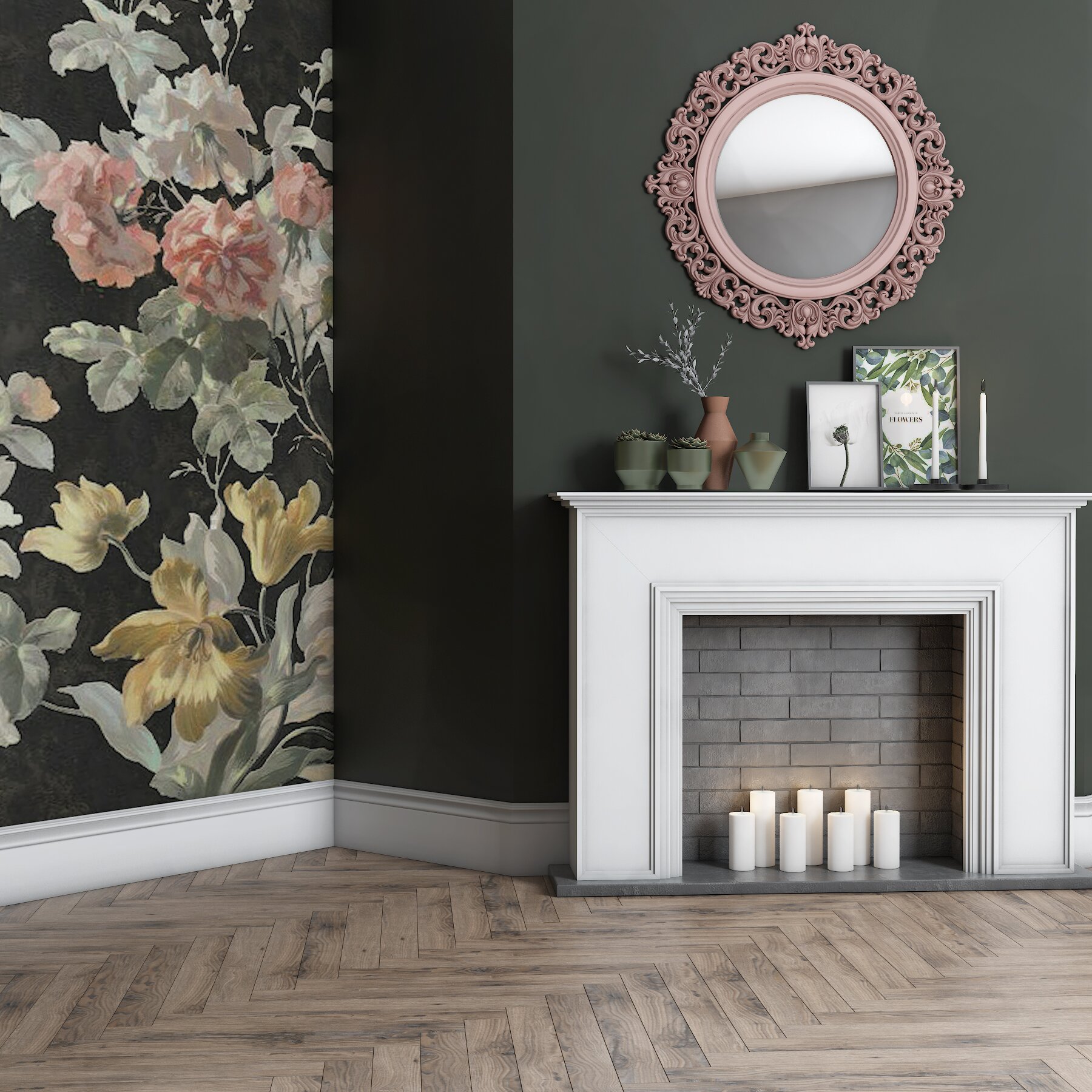 Плинтус МДФ под покраску Evrowood PN 200 2000×200×16 фото в интерьере