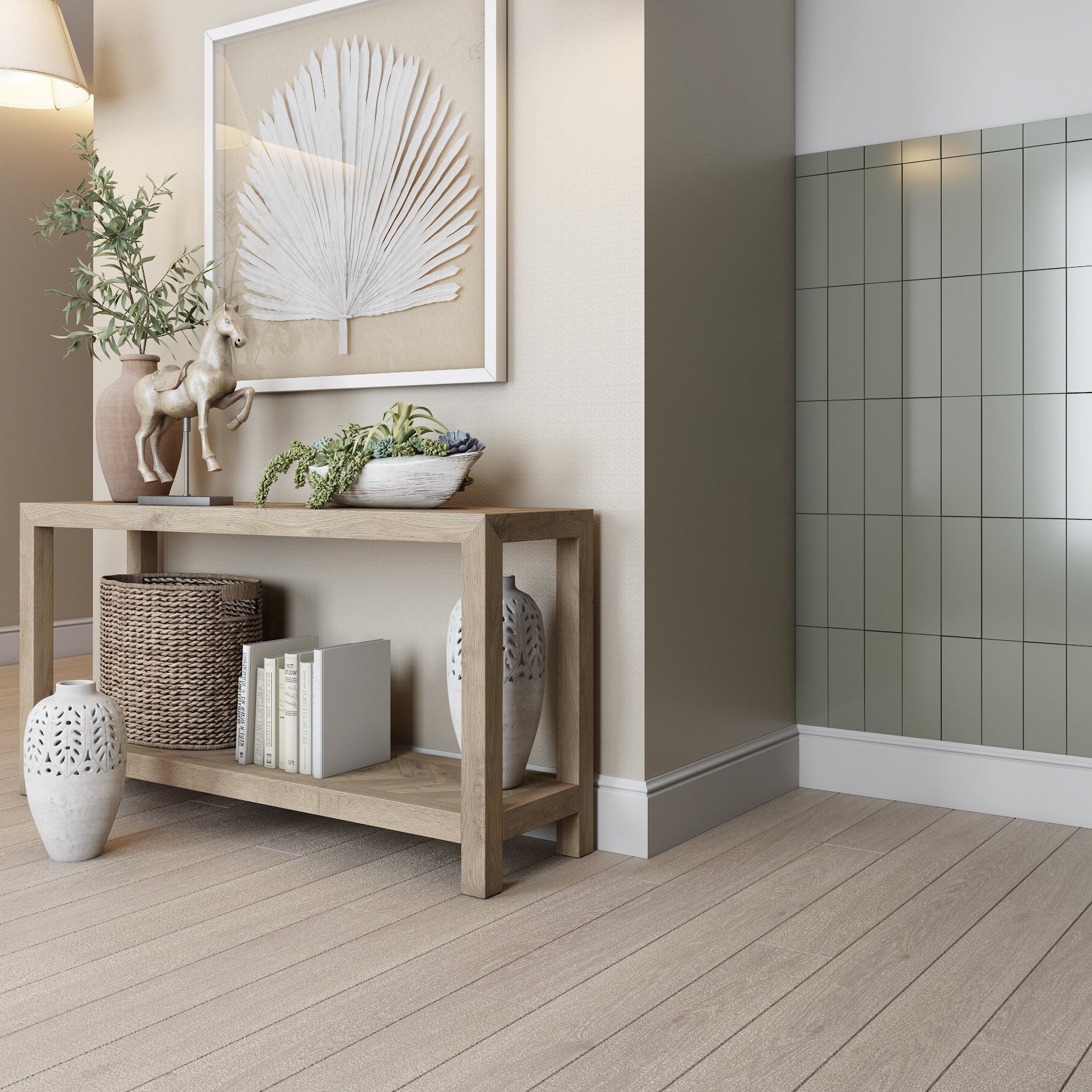 Плинтус МДФ под покраску Evrowood PN 180 2000×165×16 фото в интерьере