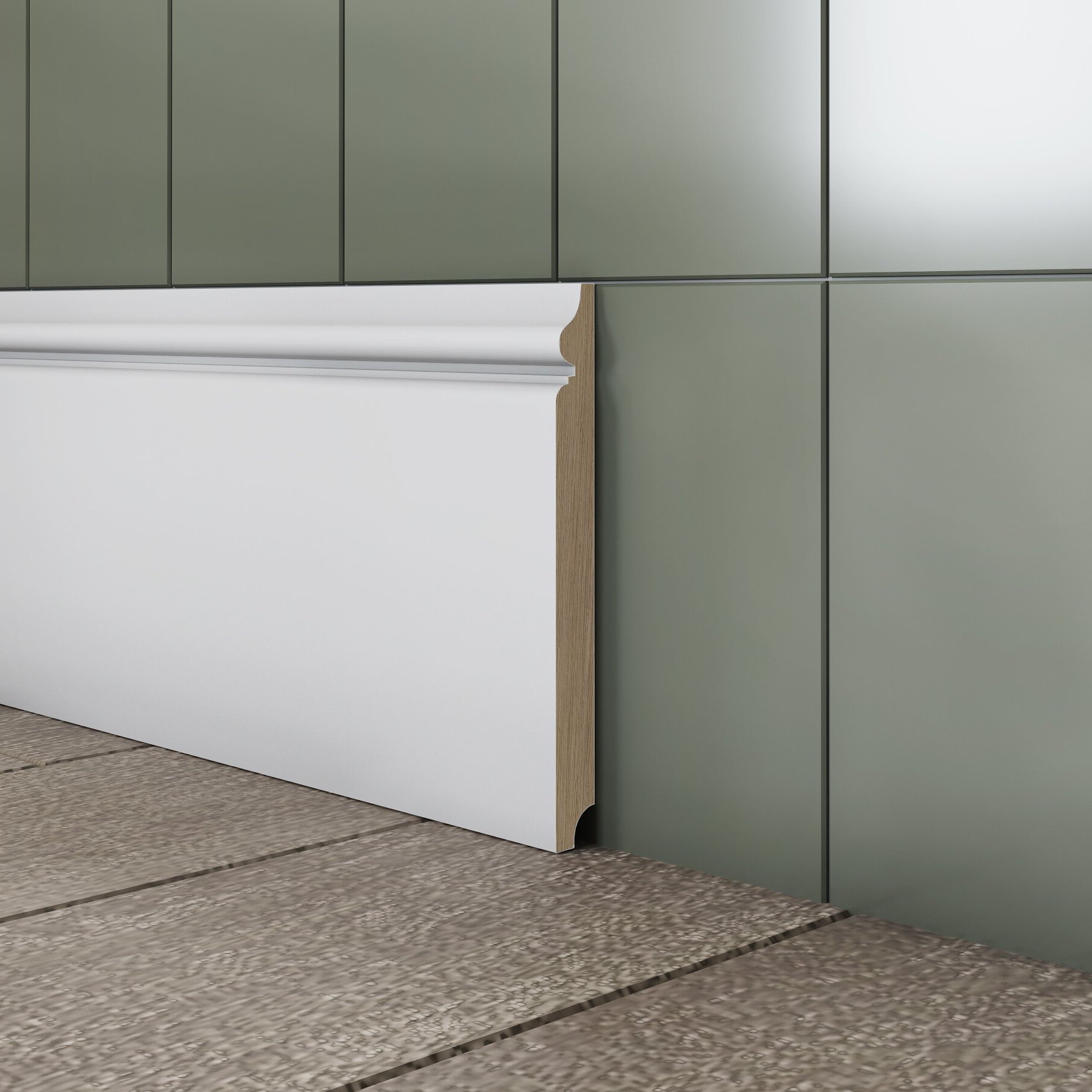 Плинтус МДФ под покраску Evrowood PN 180 2000×165×16