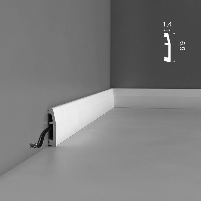 Плинтус под покраску Orac Decor Orac Axxent SX125 2000×69×14