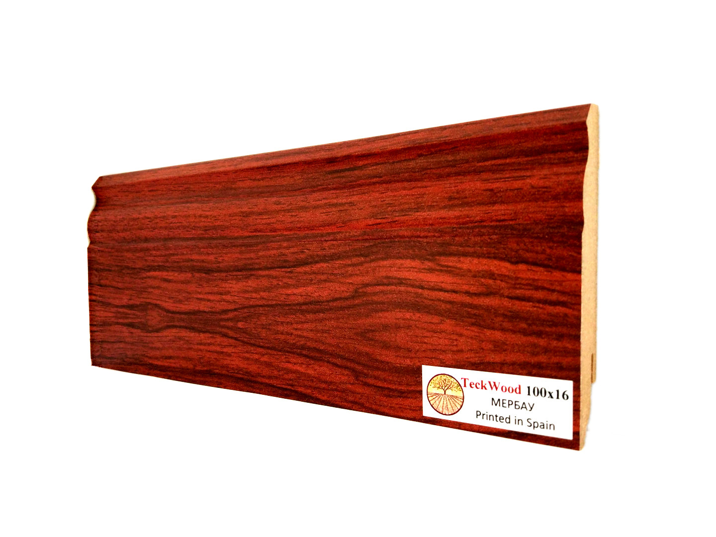 Плинтус МДФ ламинированный TeckWood Мербау 2150×100×16