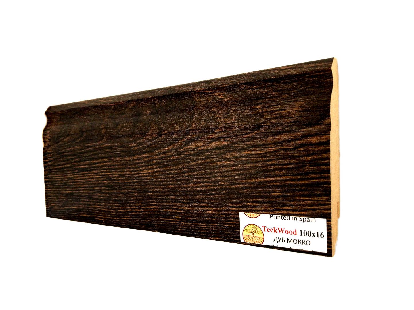 Плинтус МДФ ламинированный TeckWood дуб Мокко 2150×100×16
