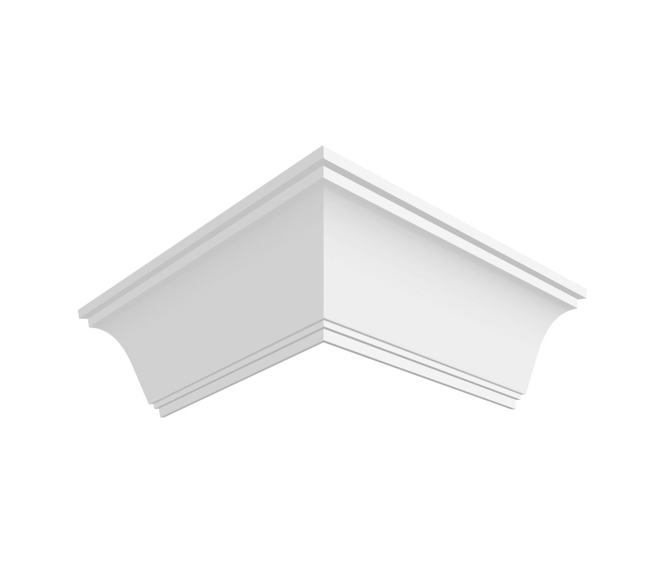 Потолочный плинтус под покраску Ultrawood CR 2335 2000×75×114