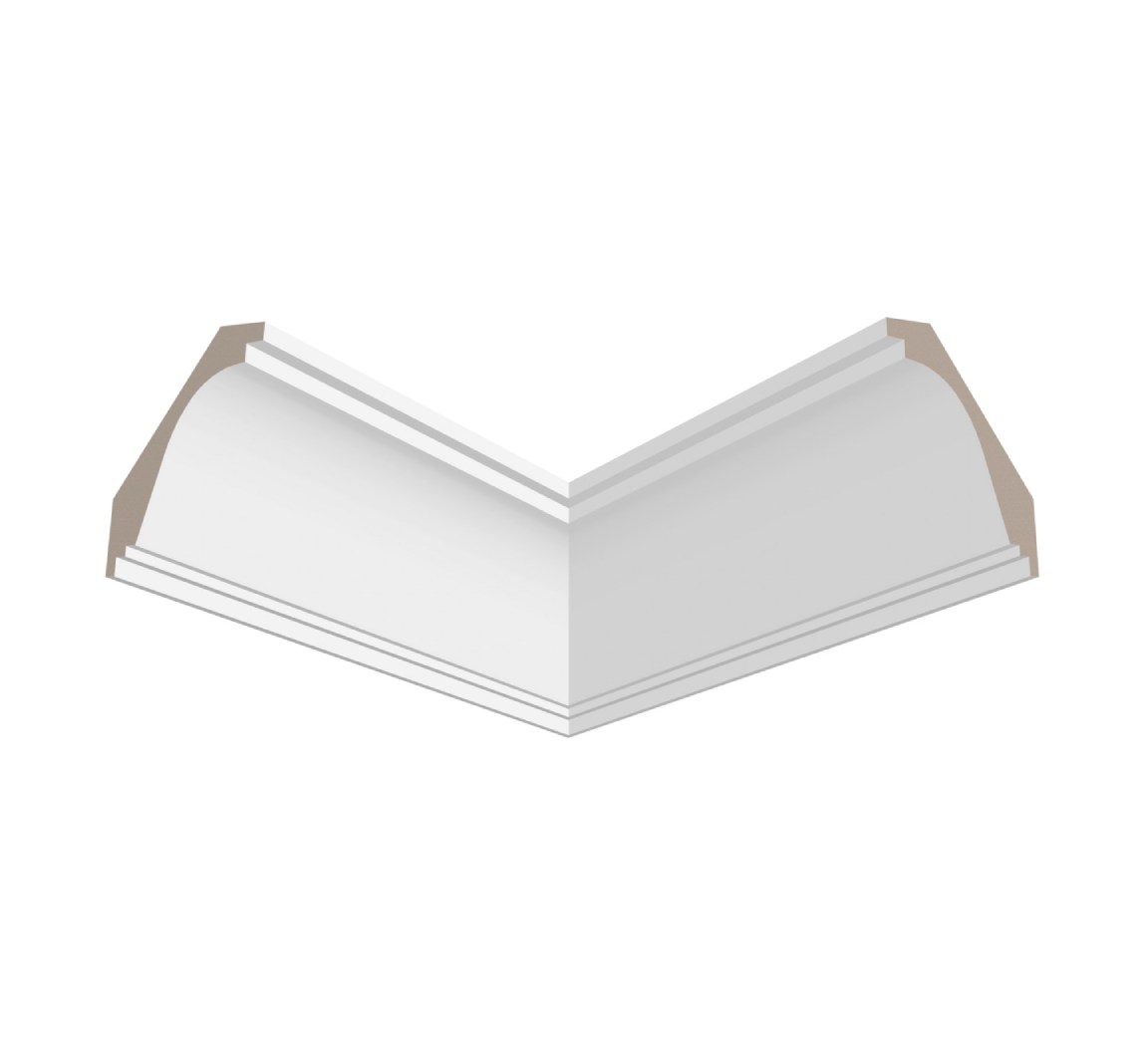 Потолочный плинтус под покраску Ultrawood CR 2335 2000×75×114