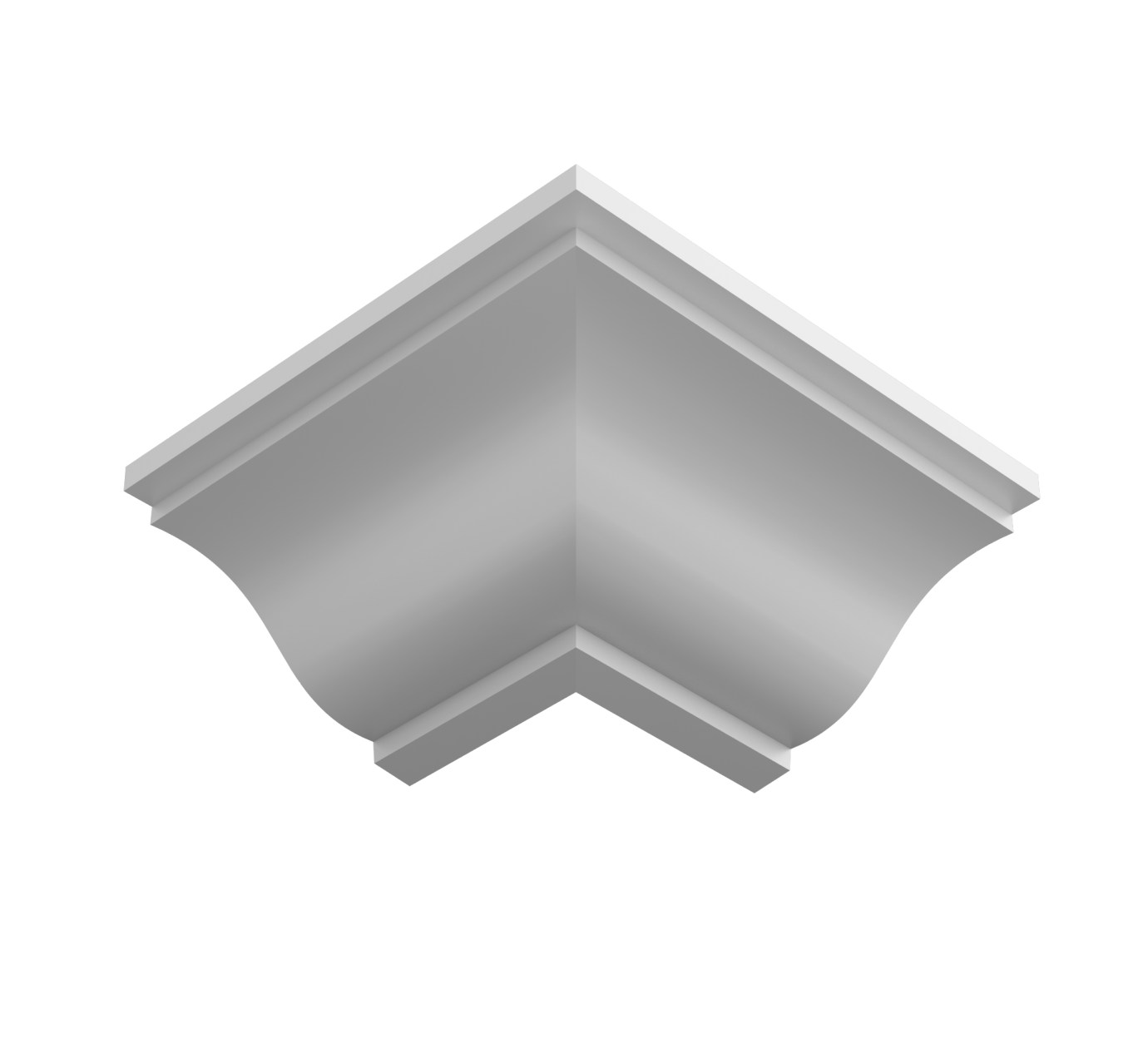 Потолочный плинтус ЛДФ под покраску Ultrawood CR 0023 2440×135,5×65