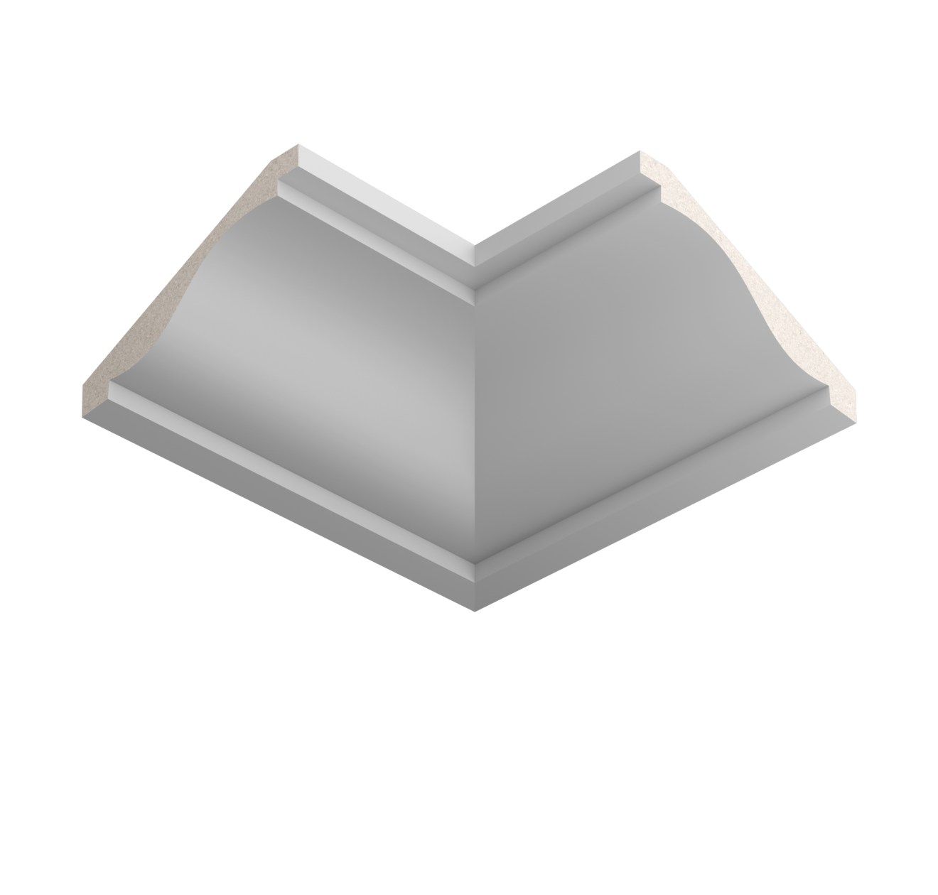 Потолочный плинтус ЛДФ под покраску Ultrawood CR 0023 2440×135,5×65