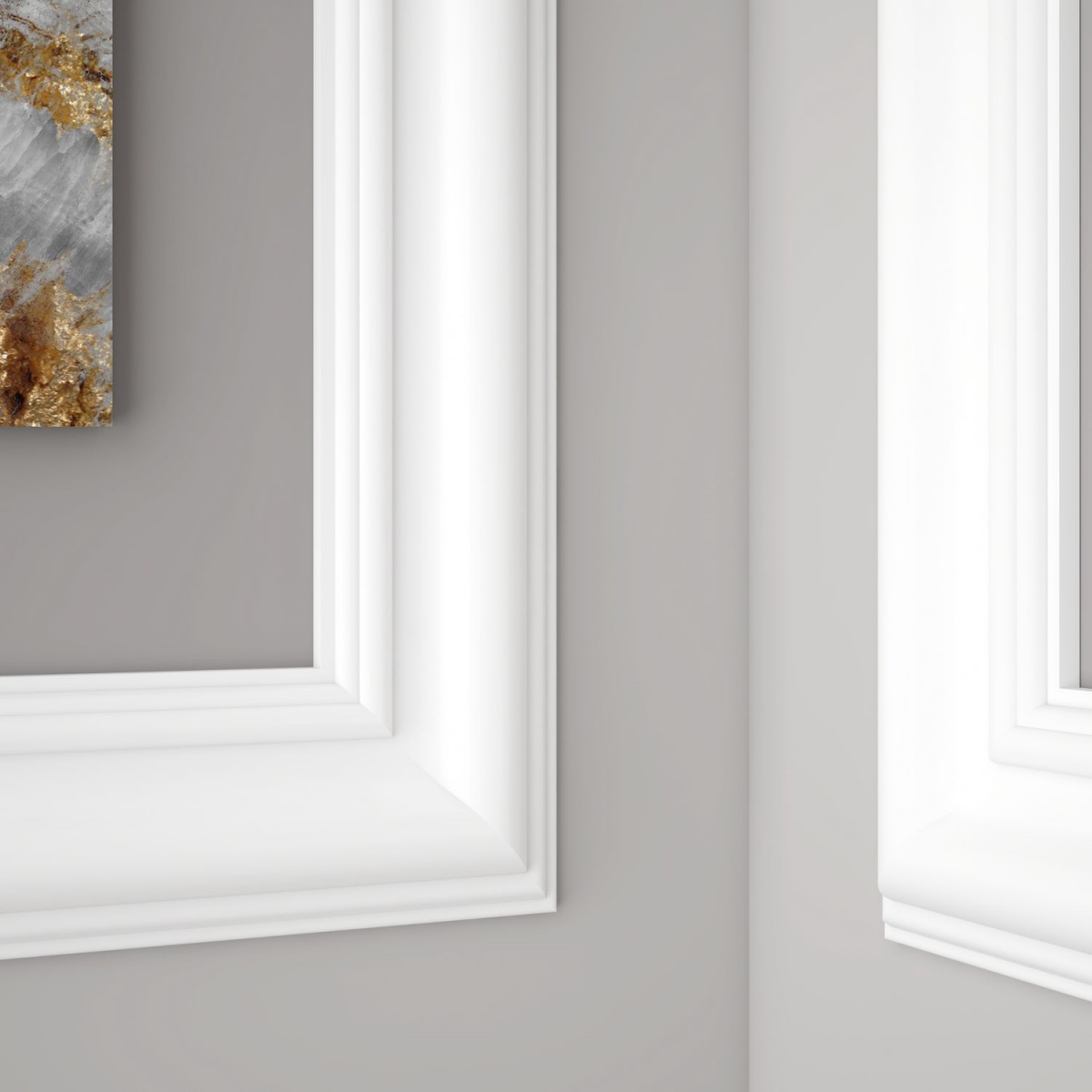 Молдинг ЛДФ под покраску Ultrawood U 002 2440×45×14 фото в интерьере