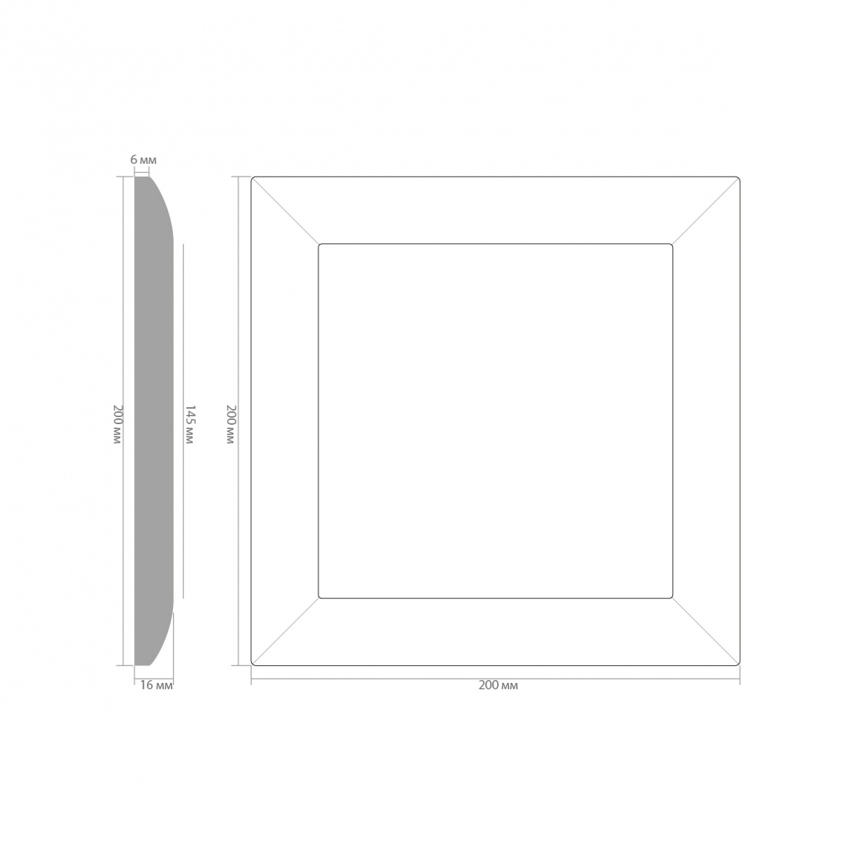 Стеновая панель под покраску Ultrawood UW 010 200×200×16