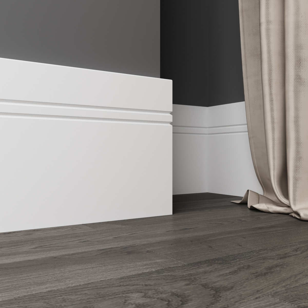 Плинтус под покраску Ultrawood Base 5902 i 2000×230×15 фото в интерьере