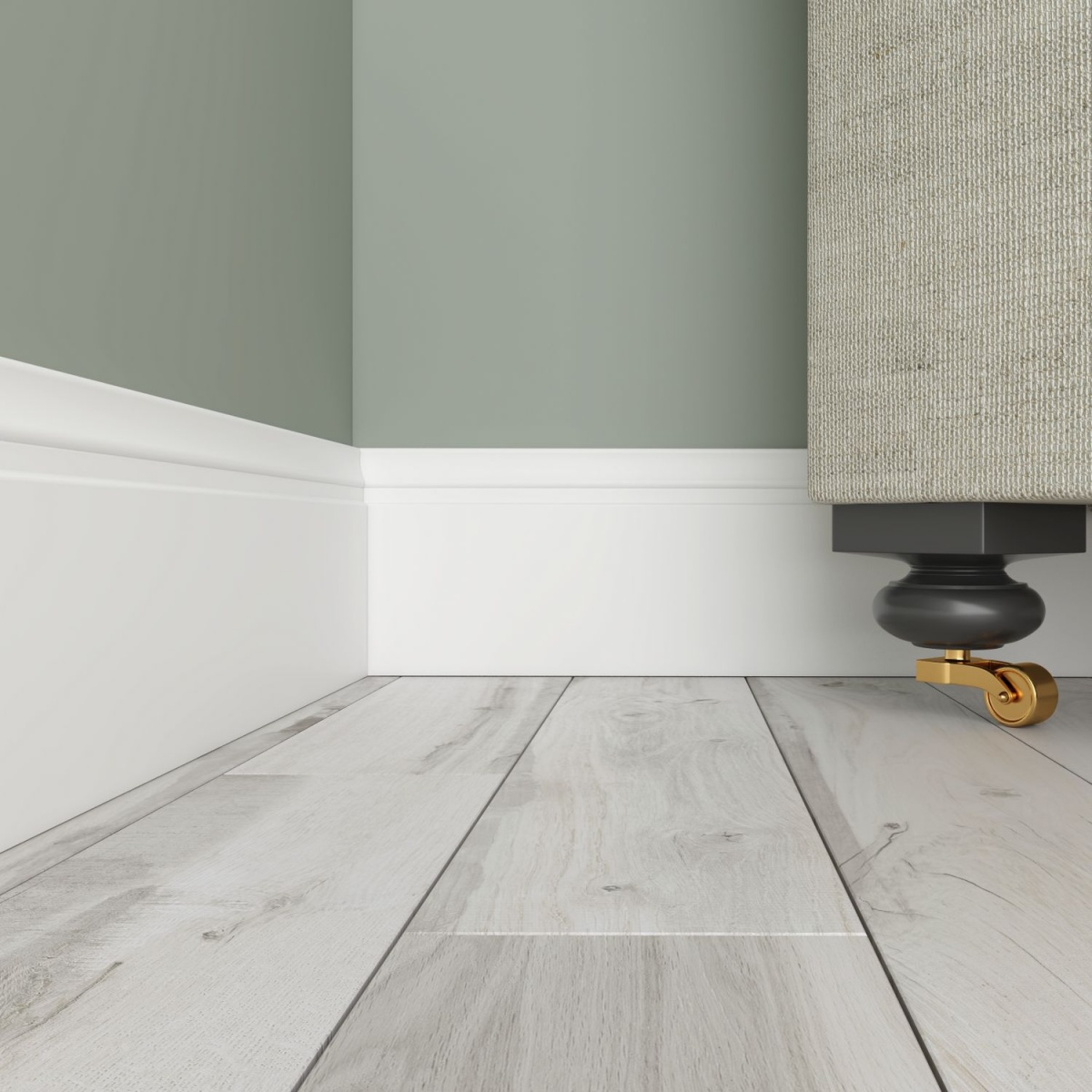 Плинтус под покраску Ultrawood Base 5214 2440×133×12 фото в интерьере