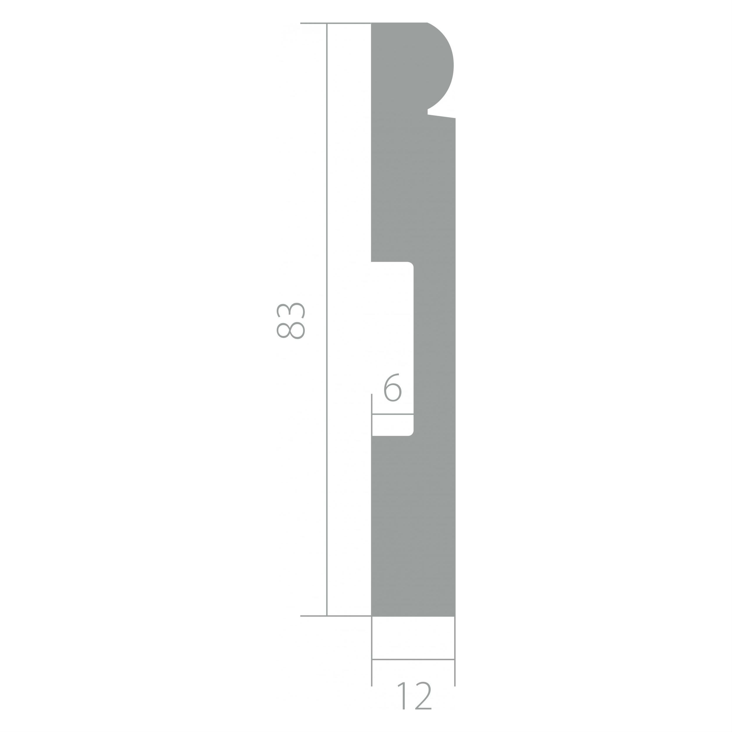 Плинтус под покраску Ultrawood Base 5051 i 2000×82×12 Плинтус под покраску Ultrawood Base 5051 i 2000×82×12