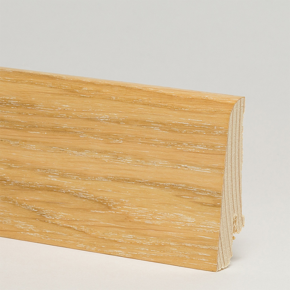 Плинтус деревянный Pedross дуб затертый 2500×58×20