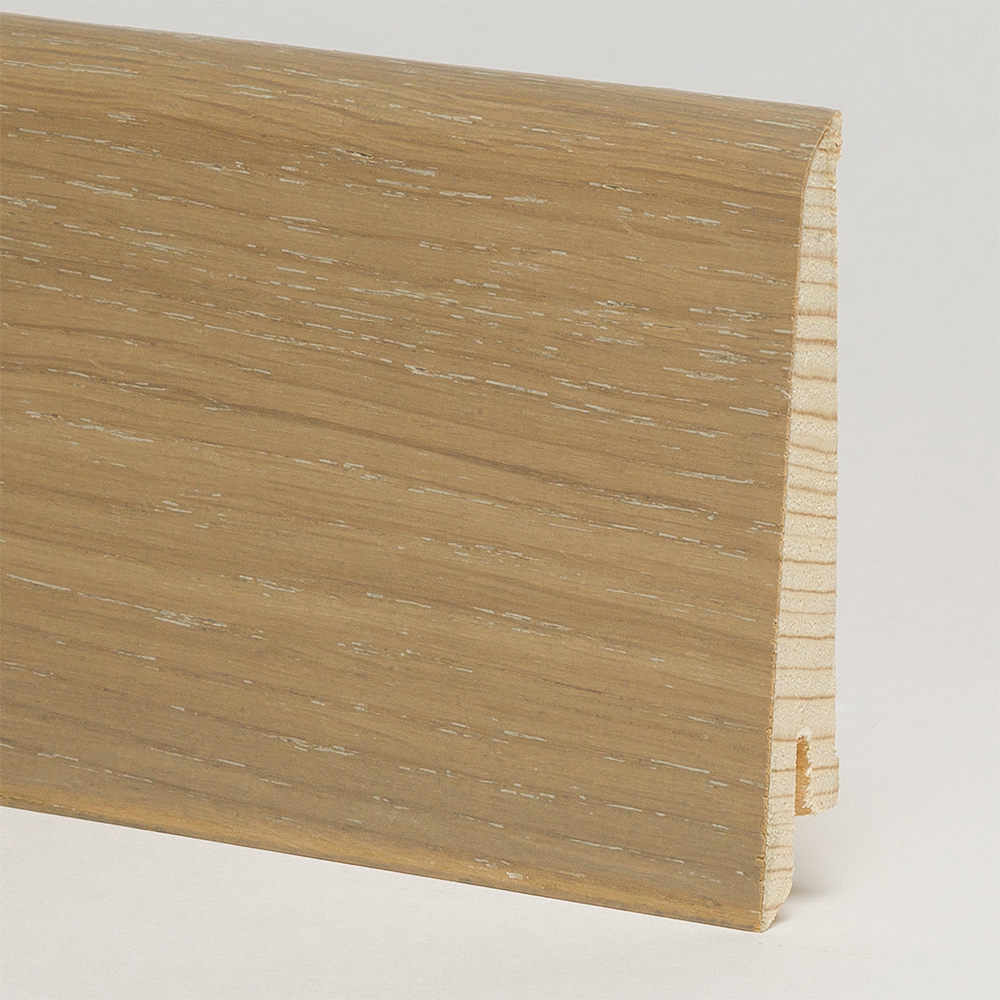 Плинтус деревянный Pedross дуб Капучино 2500×80×16