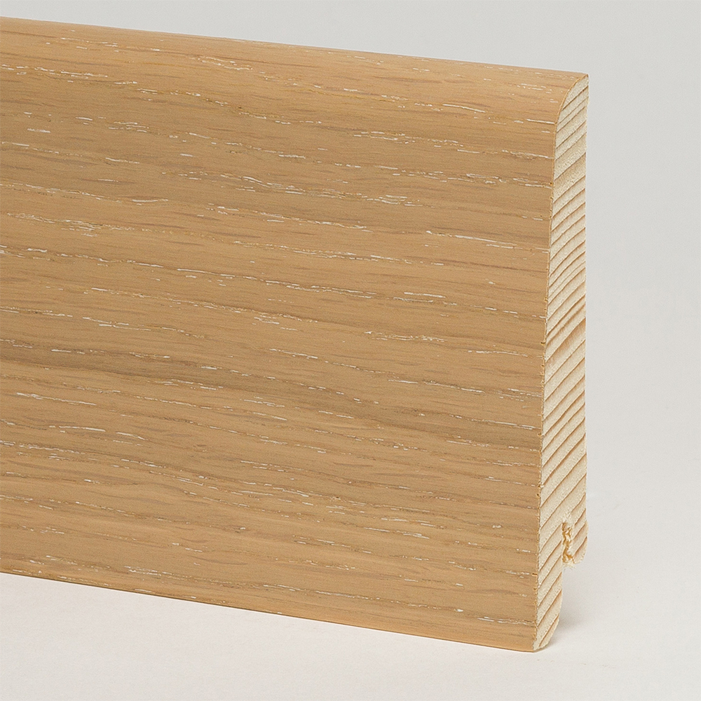 Плинтус деревянный Pedross дуб Латте 2500×80×16