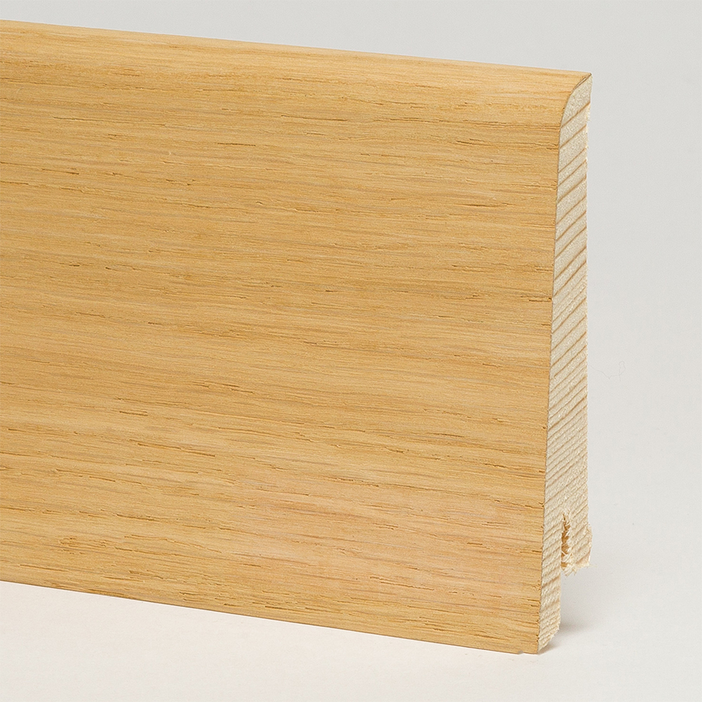 Плинтус деревянный Pedross Дуб без покрытия 2500×80×16
