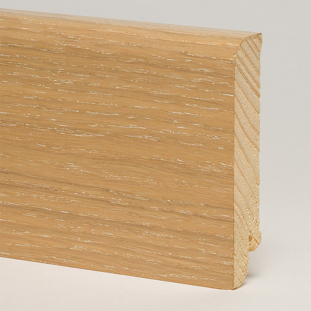 Плинтус деревянный Pedross дуб Латте 2500×80×18