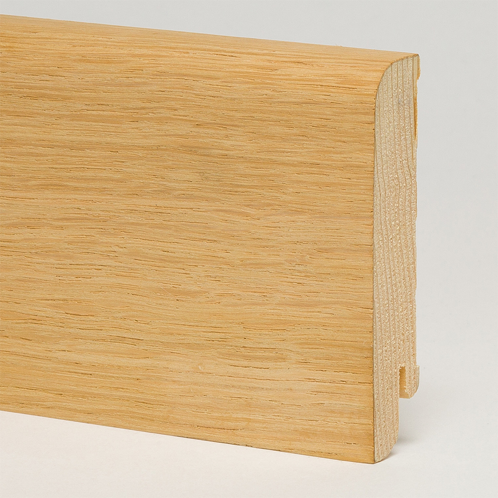 Плинтус деревянный Pedross Дуб без покрытия 2500×80×18