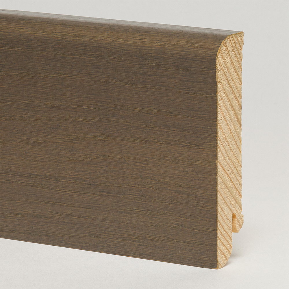 Плинтус деревянный Pedross дуб Грей 2500×80×18