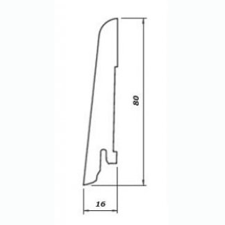 Плинтус деревянный Pedross Дуб без покрытия 2500×80×16