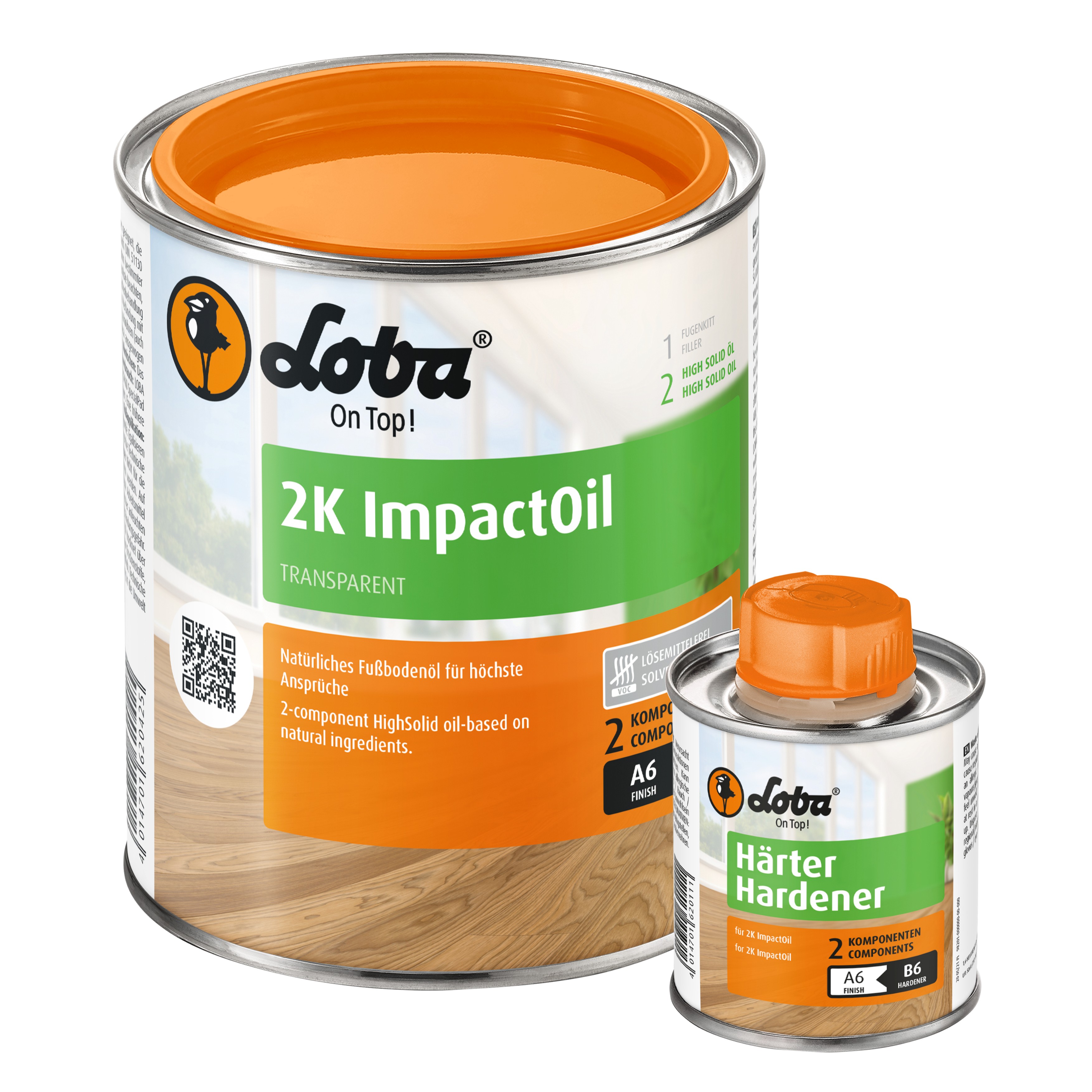 Двухкомпонентное масло Loba HS 2K ImpactOil прозрачное 0,75 л