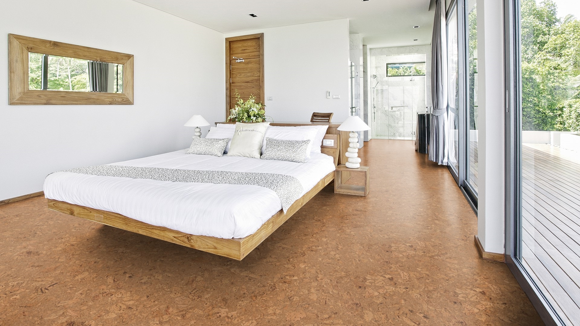 Пробковый пол замковый Wicanders Originals Dawn O849003 905×295×10,5 фото в интерьере