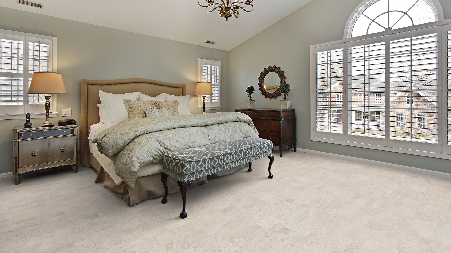 Пробковый пол замковый Wicanders Identity Moonlight I801002 905×295×10,5 фото в интерьере