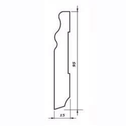 Плинтус деревянный Pedross дуб SEG100 2500×95×15