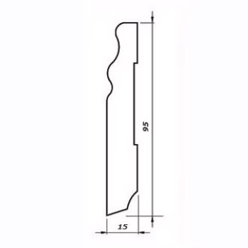 Плинтус деревянный Pedross ярра SEG100 2500×95×15