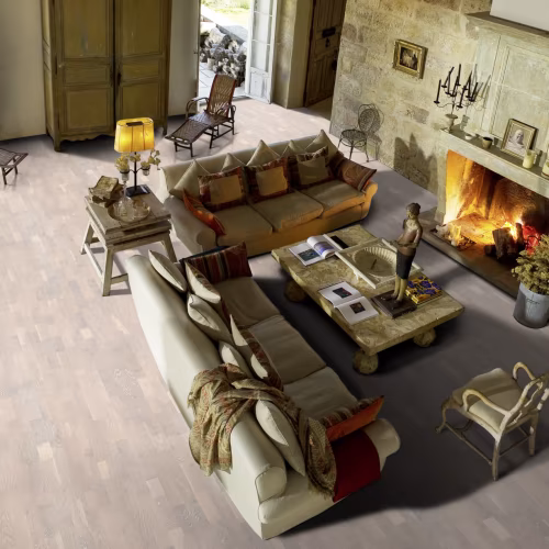 Паркетная доска Kahrs Гармония Дуб Известняк Limestone 153N0BEK0WKW240 Lively 2423×200×15