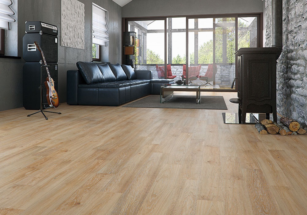 Паркетная доска Barlinek Pure дуб Almond Piccolo 1092×130×14 фото в интерьере