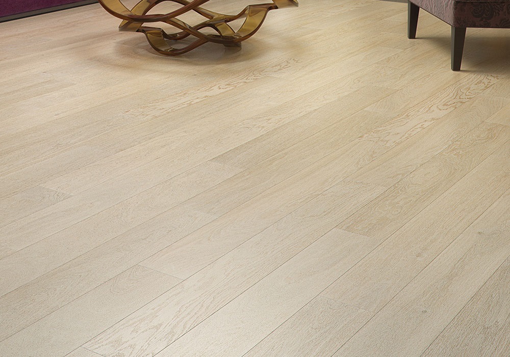 Паркетная доска Barlinek Pure дуб Snowflakes Piccolo 1092×130×14 фото в интерьере