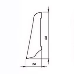 Плинтус деревянный Pedross дуб 2500×58×20